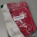 XAMSHOR Red Christmas Tree Skirt 32 Inches Snow Sequin Embroidery with White Trim Border Decor for Xmas Holiday Party Ornaments