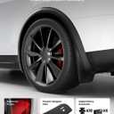 REEVAA 2026 Tesla Model X Accessories - Mud Flaps [Protect Paint, No Drilling Required] All-Weather Splash Guard Body Kits for Model X 2022-2026, Black (Set of 4)