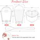 410 Pcs 5/6 Oz Mini Dessert Cups with Lids and Spoons, Round, Square and Heart Plastic Parfait Cups Clear Dessert Shooters for Party Serving Appetizer, Fruits, Puddings, Ice Creams, 5oz and 6oz