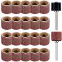 22 Pet Nail Grinder Replacement Kit with Grit Sanding Bands Pet Smoother Claw Care Black Grinding Drums Dog Nail Grinder Replacement Dog Claw Grooming Supplies(1/2 Inch 120 Grit)