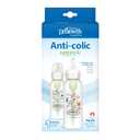 Dr. Brown's Natural Flow Anti-Colic Options+ Narrow Baby Bottle, Frog and Pig, 8 oz/250 mL, with Level 1 Slow Flow Nipple, BPA-Free, 0m+, 2-Pack