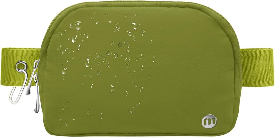 Mums Memory Waterproof Mini Belt Bag for Women, Casual Nylon Everywhere Crossbody Fanny Pack for Travel, Running, Hiking, and Cycling (Army Green)