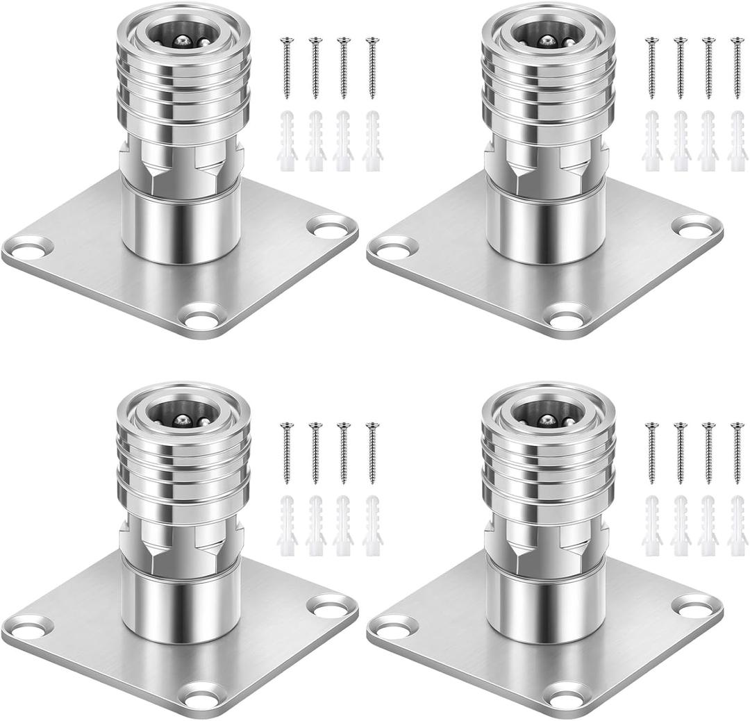 Tandefio 4 Pack 1/4" Fast Connect Pressure Washer Foam Cannon Holder Nozzle Tip Holder Wall Mountable Automatic Foam Cannon Mount Pressure Washer Accessories Storage Rack with Stainlesss Hardware