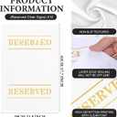 10 Pcs Reserved Chair Signs Cloth Church Placeholder Reserved Pew Signs Chair Reserved Seat Coverswith Printed Words For Weddings, Churches, Eceptions, Cinema,Celebrations, Parties and Events(White)