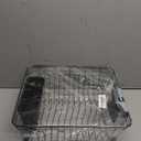 Sweet Home Collection 2 Piece Dish Drying Rack Set Drainer with Utensil Holder Simple Easy to Use Fits in Most Sinks, 14.5" x 13" x 5.25", Black