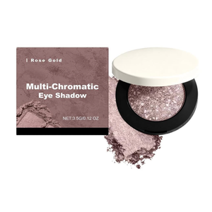 Multicolor Metallic Eyeshadow – Buildable, Shimmering Metallic Eyeshadow, Premium Smoothness & High Pigmentation, With Double-Ended Eyeshadows Brush (Rose Gold)