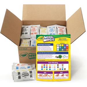 Crayola Model Magic (30 Pack), AirDry Modeling Material for Kids, Soft Modeling Clay Alternative for Arts & Crafts, 15 Colors, 1 oz Packs, Classroom Supplies