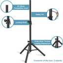 Vondynote Pair of Tripod Speaker Stands Adjustable Height from 33.5" to 53.5" Slim Mini Speaker Stand PA DJ Short Tripod Speaker Stand