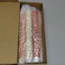 Baquler 6 Pcs Pastel Pink Flameless Taper Candle Twisted LED 9.65 Inch Taper Candles Battery Operated Twisted Candlesticks for Summer Wedding Birthday Home Party Holiday Dinner Fireplace