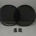 uxcell 2pcs 15" Speaker Waffle Grill Metal Mesh Subwoofer Guard Protector Cover with Clips,Screws