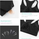 RUNNING GIRL High Impact Sports Bras for Women,Racerback Running Bra Workout Crop Tank Tops Longline Sports Bra Push up (Black, L)