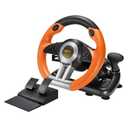 PXN V3II PC Racing Wheel, USB Car Race Sim Game PC Steering Wheel with Pedals for Windows PC/PS3/PS4/Nintendo Switch/Xbox One/Xbox Series X/S (Orange)