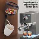 Biondolia 360 Swivel Wall Mount Golf Ball Storage Rack for Garage with Accessories Bag, Wall Mount Coffee Pod Holder Wire Basket for K Cups, Space-Saving Golf Ball Organizer Storage for Home, Clubs