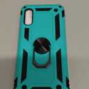 IKAZZ for Galaxy A10e Case with Screen Protector,Military Grade Shockproof Heavy Duty Protective Phone Cover Pass 16ft Drop Test with Magnetic Kickstand Car Mount Holder Turquoise