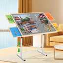 1500 Pieces Puzzle Table with Drawers, with Legs and Cover Adjustable Height & Tilting Jigsaw Puzzle Board Table Folding Puzzle Tables for Adults Birthday Christmas Day Gift