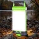 Favourlite Camping Lantern - 1500LM 2COB Rechargeable 180 Rotatable LED Lantern with 4000mAh Phone Charger for Emergency Power Outages & Hiking