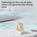 JISULIFE Desk Fan Battery Rechargeable, 4500mAh 180Foldable Portable Personal Fan, 4 Speeds Adjustable Long Battery-life for Home Office Travel Outdoor Gifts for Women Men-Brown