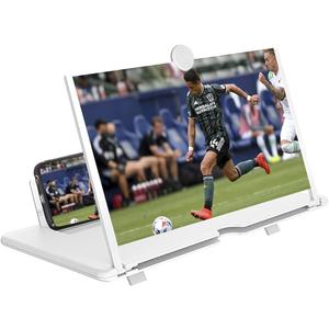 12 Inch Smartphone Screen Magnifier 3D HD Foldable Amplifier Phone Stand with Adjustable Angle Gift for Mom Dad Family Portable Universal Enlarger Movies Gaming Video