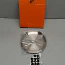 Stainless Steel Cat Dishes with Fishbone Pattern, Metal Cat Food Dishes, 6.7" Wide Whisker Friendly Cats Plates, Cute Plates with Non-Slip Pad for Indoor Cats, 4 PCS