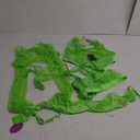 Avidlove Sexy Lingerie Set Rave Outfits For Women Fishnet Long Sleeve Crop Top Sheer Bra and Panty 5 Piece Large