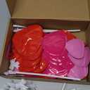 Jenaai 24 Pcs Valentine's Day Heart Shaped Balloons Self Inflatable Heart Balloons with Bow Rod Stem 3 in 1 Love Mini Valentine Decorations for Wedding Birthday Engagement Party Supplies