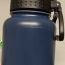 OLDLEY 40 oz Insulated Water Bottle With Straw, Stainless Steel Sports Water Cup Flask with 3 Lids(Straw, Spout and Handle Lid) Double Walled Travel Thermal Canteen Mug,Navy Blue