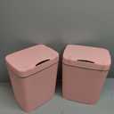 Vanpopubs 2 Pack 2.7 Gal Bathroom Trash Can with Lid, Automatic Trash Can Small Smart Garbage Can Touchless, Slim Motion Sensor Waterproof Plastic Trash Bins for Bedroom Office Kitchen Toilet Pink