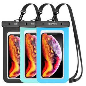 Newppon 3pcs Waterproof Floating Bag Phone Case Waterproof Pouch Outdoor Phone Protector Cellphone Bag Ipx8