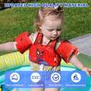 Toddler Swim Vest with Arm Floaties Adjustable Crotch Straps 22-66lbs Kids Pool Float Sea Beach Swimming Training Aids for 2-6Y Boys and Girls