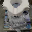 Drive Medical 2-in-1 Raised Toilet Seat with Removable Padded Arms - Elevated Bathroom Safety Support - Secure Locking Attachment - Easy Height Assistance - Durable Construction, Standard Toilets