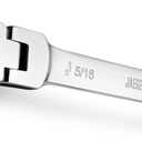 Jaeger 5/16 Inch Flex Head TIGHTSPOT Ratchet Wrench, 4 Degree Swing arc, 12-Point Ratchet Combination Wrench, 90-Tooth