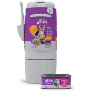 Litter Genie XL+ Pail with 24 ft Jumbo Refill, Ideal for Multi-Cat Homes