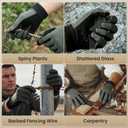 TAILI 4 Pairs Level 2 Needlestick, Level 5 Puncture Resistant Work Gloves, Feather-Light Comfort, Grip Enhanced A2 Cut Resistant Safety Gloves for Gardening, Breathable and Touchscreen Compatible, S