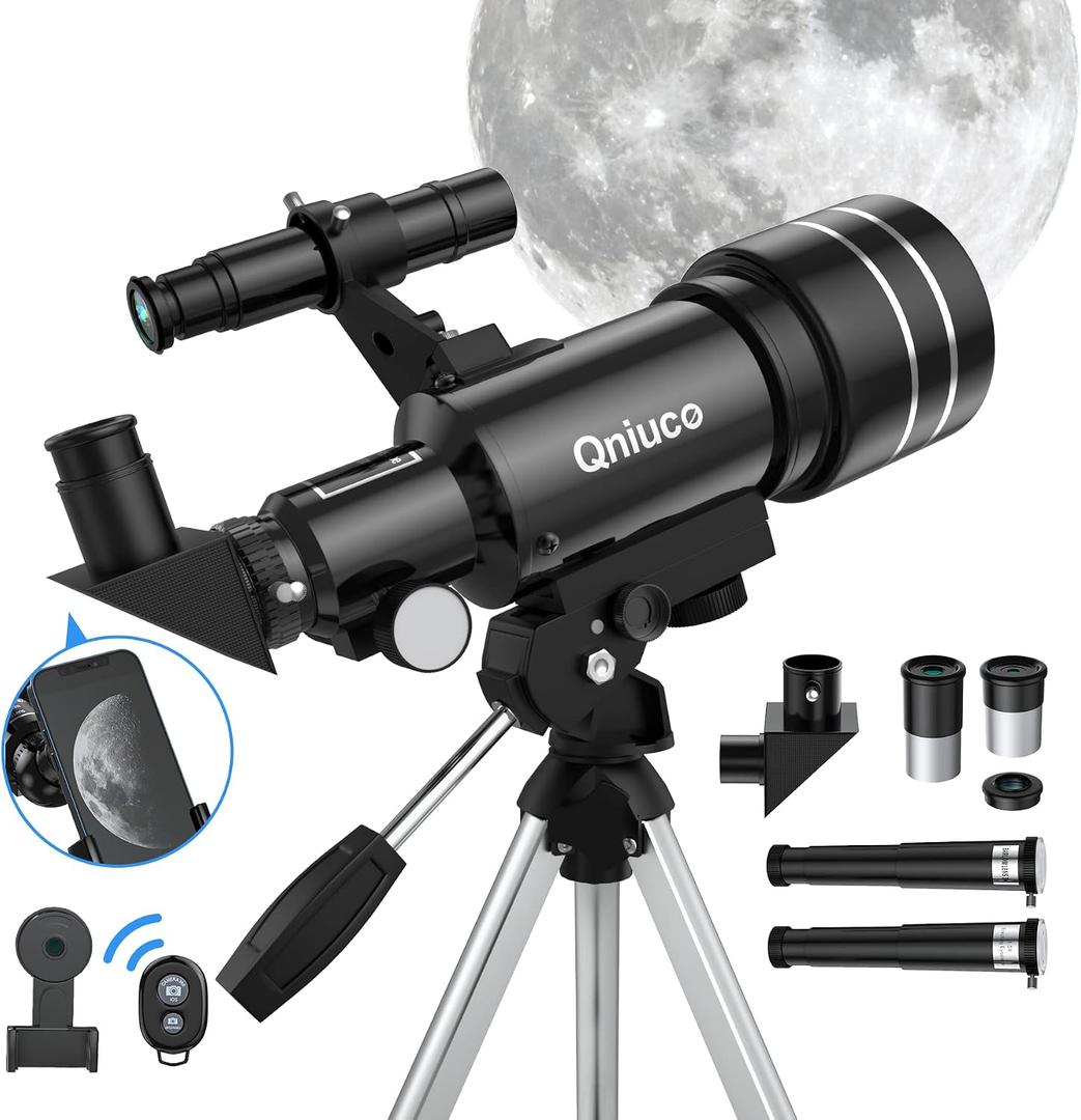 Telescope for Adults Beginners, 70mm Aperture 400mm Refractor Telescopes for Astronomy Beginners, Portable Travel Telescope Astronomy Gifts (40070)