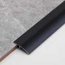 Gaahing Aluminum Floor Transition Threshold Strip, Bridge The Height Gap Between 0.2 to 0.5 inches for Doorway Ramp Tiles Laminate Planks (51.2in x 1.7in, Matte Black)
