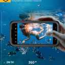 Lanhiem for Samsung Galaxy A35 5G Case, IP68 Waterproof Dustproof, Built-in Screen Protector, Rugged Full Body Shockproof Protective Cover for Samsung A35 5G /4G 6.6", Black/Clear