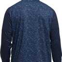 M MAELREG Quarter Zip Pullover Men Moisture Wicking Lightweight Sports Print Mock Neck Golf 1/4 Zip Pullover Mens Sweatshirt (Blue, M)