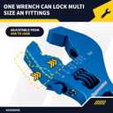 Adjustable AN Fittings Wrench AN Wrench for Hose Fitting Adapters AN Fitting Tool 3AN-16AN Lightweight Aluminum, Blue. With a Double Hose End Fittings Wrench 6AN Socket-AN8 B-nut Blue
