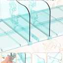 Rose Purse Dividers for Closet, 2 Pack Clear Clutch Purse Closet Organizers, Adjustable Handbag Storage Organizers, Plastic Bookshelf Separator Dividers for Bedroom Office