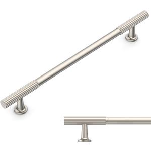 Amerdeco 10 Pack Brushed Satin Nickel Cabinet Pulls 10 Inch(254MM) Hole Centers Kitchen Cabinet Handles Hardware for Cabinets Cupboard Handles Drawer Pulls ZH0071
