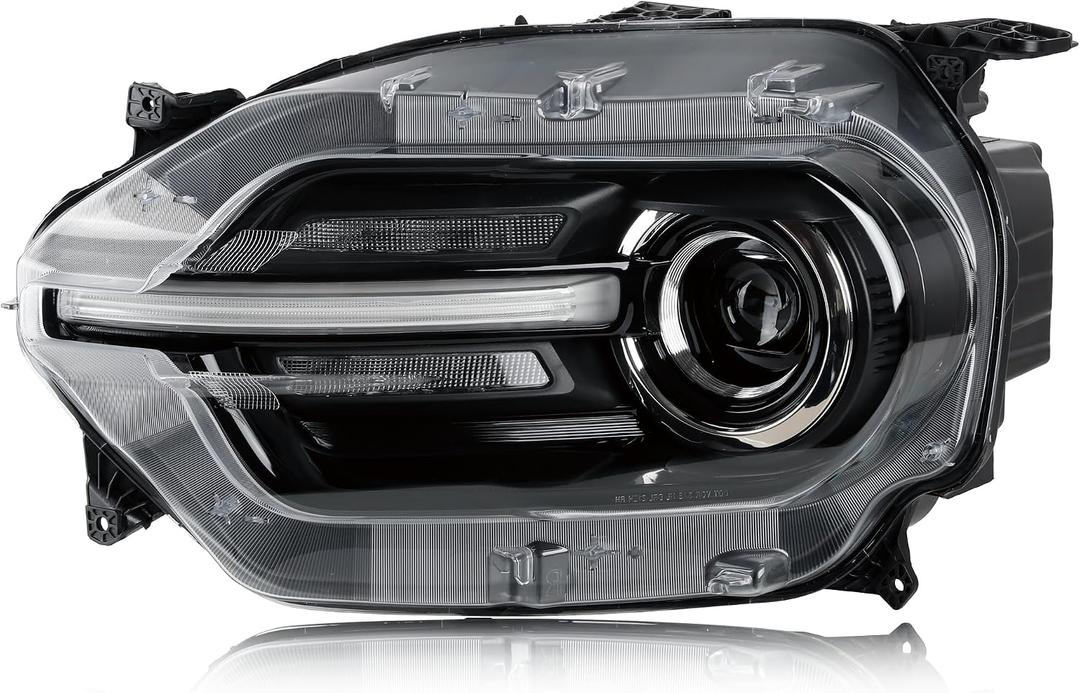 w/o DRL Headlights Compatible With 2021-2024 Bronco Sport | Projector Headlight Signature Full LED Headlamp Assembly OE Factory Style With Bulbs Left Driver Side M1PZ13008B