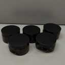 8 oz Amber Plastic Cosmetic Jars Leak Proof Container with Black Lid for Cream, Lotion, Powder, ointment, Beauty Products etc, 6 Pcs.