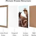 Rustic Reclaimed Wood Frame 12x18, Tempered Glass, Farmhouse Style Photo Frame 12''x18'' Distressed & Vintage Looking Wall Decor Gallery Frame Set Mounting or Table Display