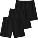 KEREDA Girls Bike Shorts Cotton Cartwheel Dance Under Dress Shorts for Kids 5 Pack