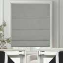 Changshade No Drill Roman Shades Cordless Blinds Blackout for Indoor Windows, Room Darkening Black Out Tension Rod No Hardware No Tools Inside Mount, Shade Size 30.5 Inches Wide 50 Inches High, Grey
