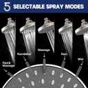 HOPOPRO 5-Mode High Pressure Shower Head - The Washington Post, NBC News, Today TV Show Recommended - High Flow Fixed Showerheads (6 Inch Brushed Nickel)