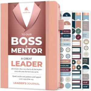 Clever Fox Leaders Journal  Professional Leadership Gift for Boss, Mentor & Manager  Business Leader Notebook for Men & Women (Light Pink)