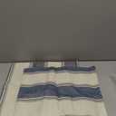 AmHoo Pack of 2 Farmhouse Linen Throw Pillow Cover Cushion Stripe Decoration Buffalo Retro Pillowcase with Hidden Zipper for Sofa Bedroom Car 16 x 16 Inch Blue