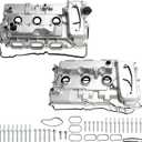 MITZONE Aluminum Valve Cover Set Compatible with 2018 2019 2020 2021 2022 2023 F-150 2021 2022 2023 2024 2025 Ford Bronco 2.7L V6 JT4Z6582A JT4Z6582B