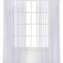 Empire Home Solid White Sheer Voile Curtain Panel Multiple Sizes (60 x 63)